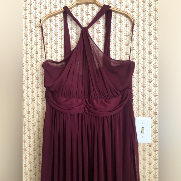 Birdy Grey Kiko Formal Maxi Dress in Mesh Cabernet | XXL - Picture 4 of 7